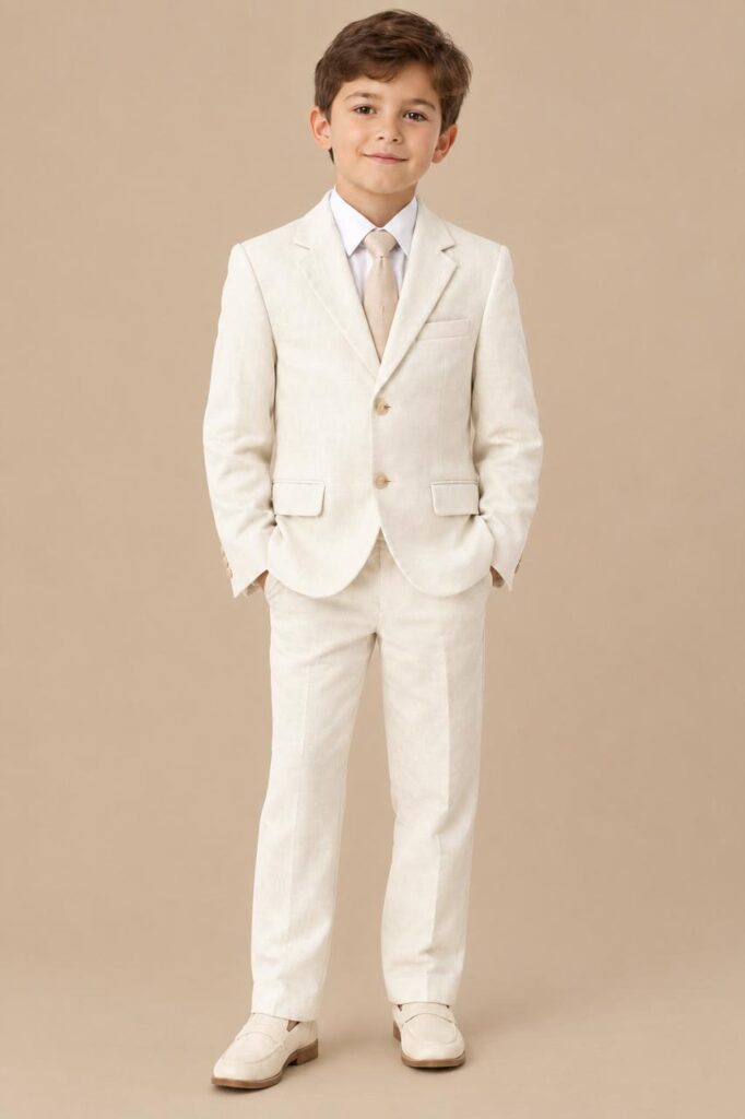 Niño con traje de lino