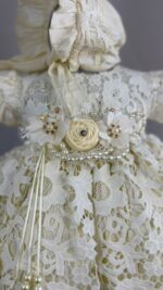 Batita Casandra Perlitas, ropón de bautizo para niña – Llaguno Querétaro
