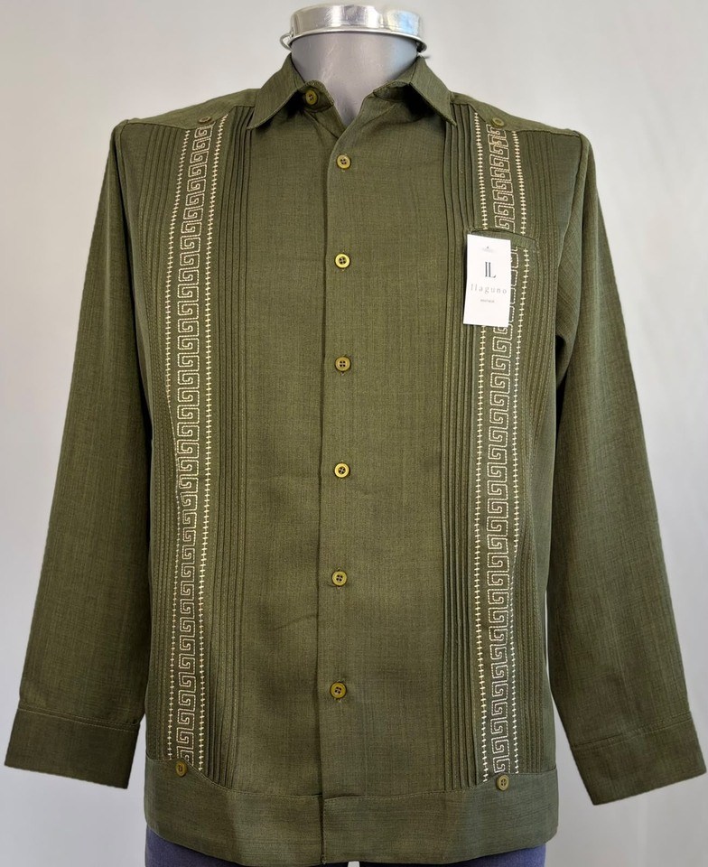 Guayabera chipre verde olivo - Llaguno Boutique
