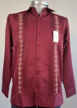 Guayabera chipre vino manga larga - Llaguno Boutique