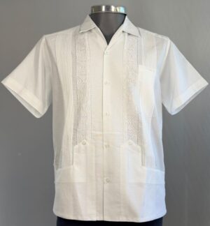 Guayabera deshilada blanca - Llaguno Boutique