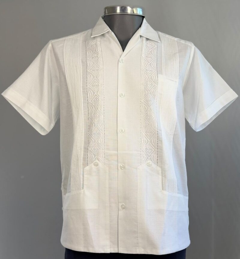 Guayabera deshilada blanca - Llaguno Boutique