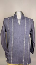 Guayabera Gaviota azul murano - Llaguno Boutique
