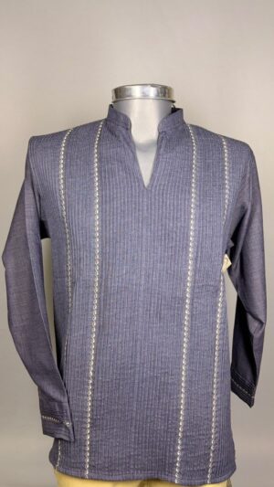 Guayabera Gaviota azul murano - Llaguno Boutique