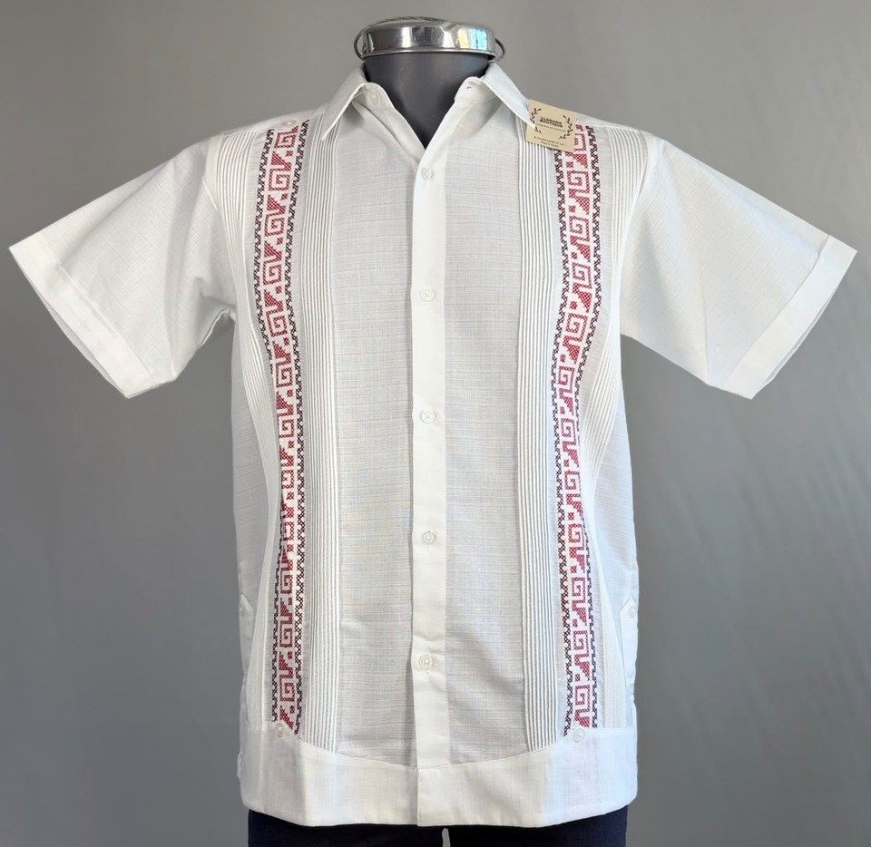 Guayabera grecas blanca - Llaguno Boutique