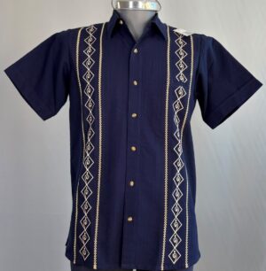 Guayabera manul azul marino - Llaguno Boutique