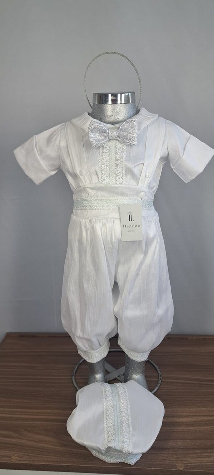 Ropón Príncipe blanco con plata - Llaguno Boutique