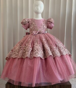 Vestido 1043 palo de rosa - Llaguno Boutique